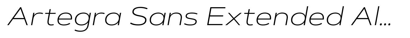 Artegra Sans Extended Alt ExtraLight Italic